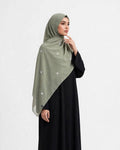 Green - Embroidered hijab